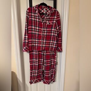Soma Women's Classic Red Plaid Pajama Set